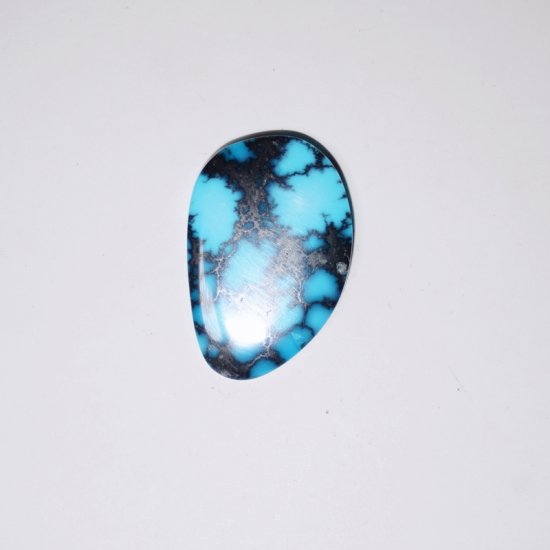 High quality natural blue webbed turquoise cab