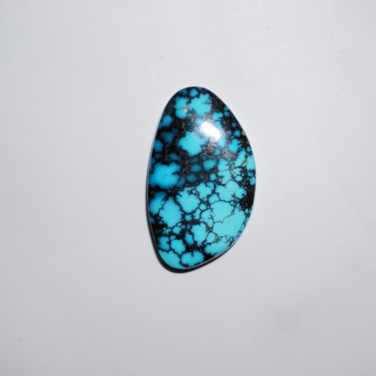 High quality natural blue webbed turquoise cab