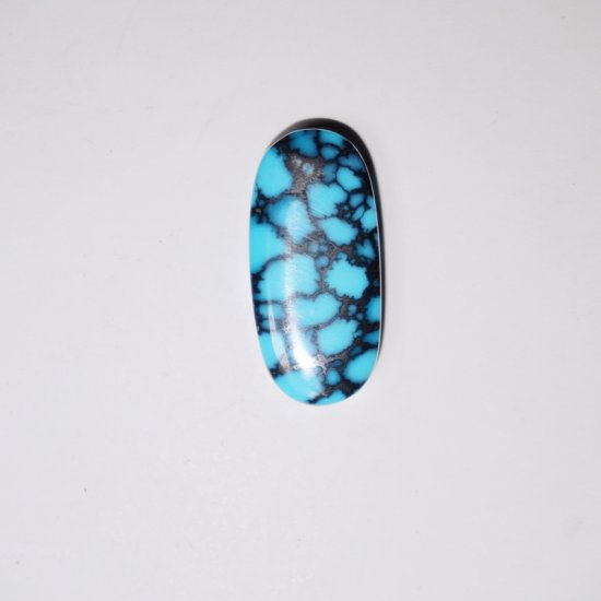 High quality natural blue webbed turquoise cab